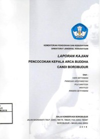 Image of Pencocokan kepala arca buddha candi borobudur