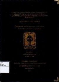 Image of Penentuan konsentrasi kalsium dan magnesium dalam air dan endapan filter layer pada lantai satu candi borobudur di balai konservasi borobudur